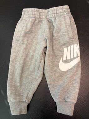 Nike Gray Jogger Sweatpants with White Logo